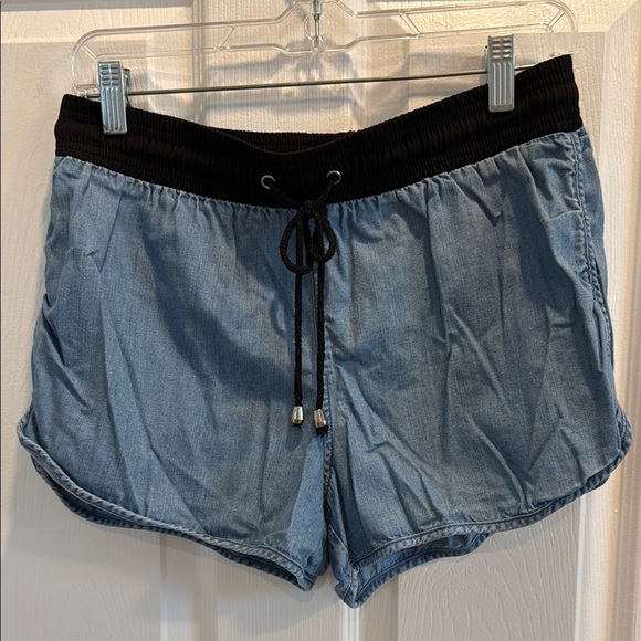 Forever 21 Pants - Forever21 Contemporary Small Drawstring Denim Blue Women's Shorts
